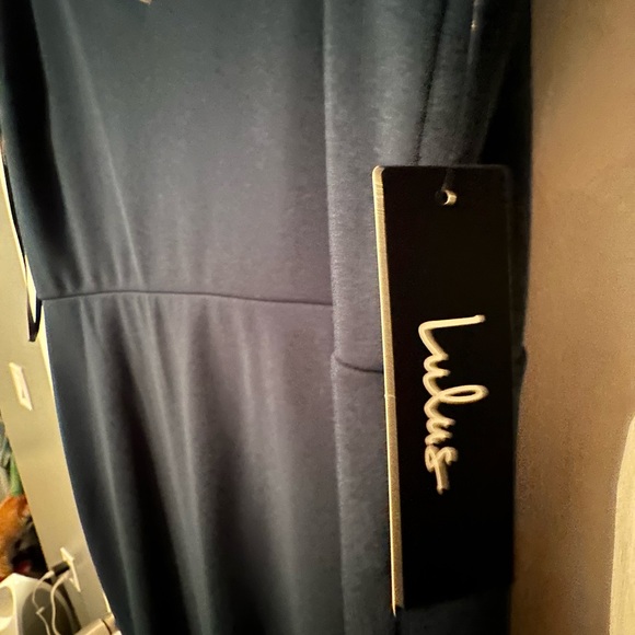 Lulu's mermaid dark green spaghetti strap long dress never worn - Picture 2 of 3